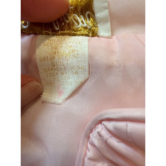 Vtg 50s Barbizon Pink Quilted Bed Jacket Floral Embroidery Cottage Grannycore - Picture 9 of 13